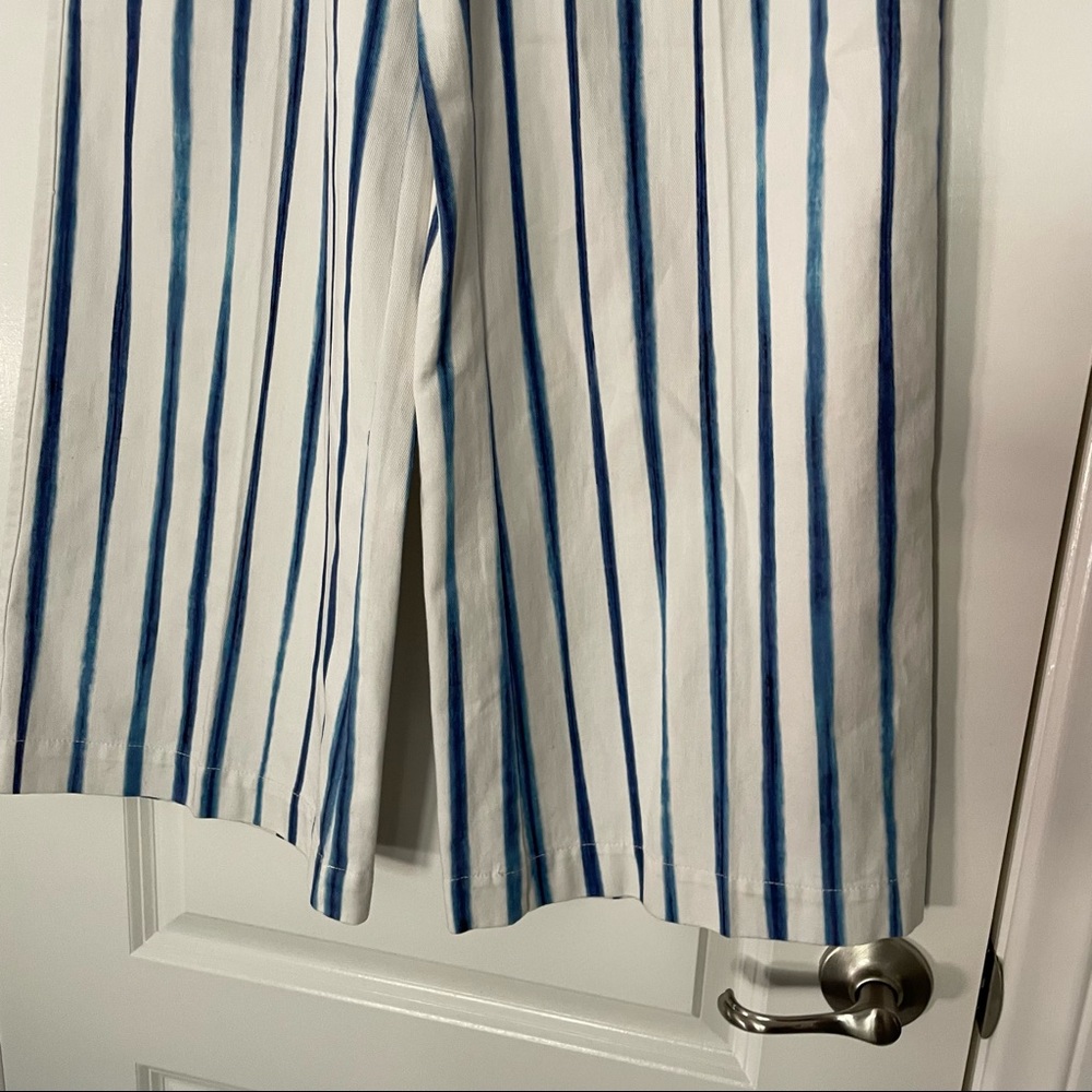 Polo Ralph Lauren Striped Wide Cropped Trousers - Picture 4 of 7